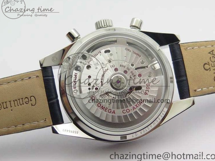 0126 AllSeason Speedmaster ’57 Co-Axial OMF 1:1 Best Edition White Dial Blue Markers A9300 (Free Leather Strap) 8132